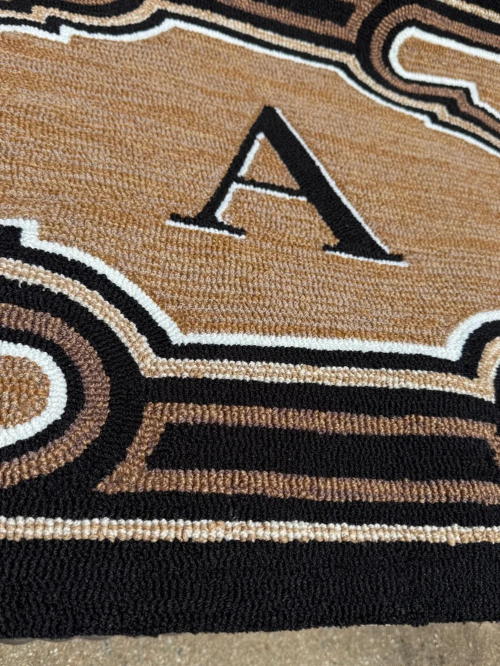 Frontgate Monogrammed 'A' Indoor/Outdoor Rug